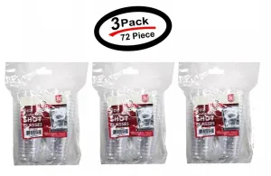 72 PCS Clear Shot Glasses Plastic Disposable Cups Wine Party Catering Bar 2 oz