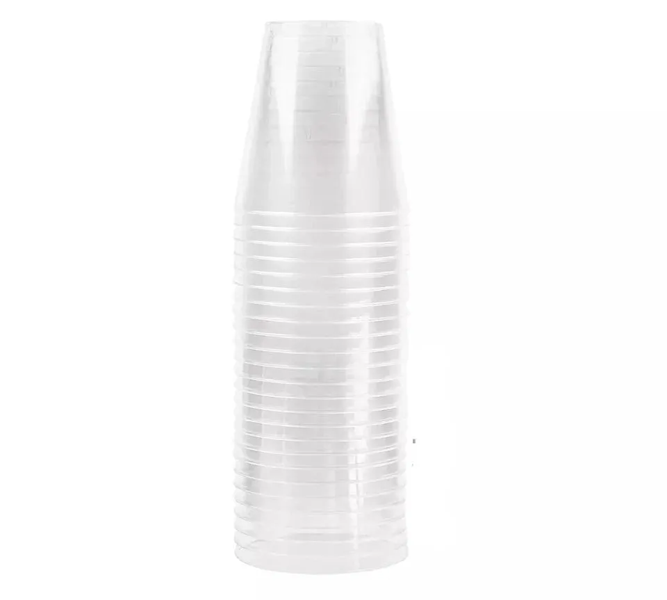 72 PCS Clear Shot Glasses Plastic Disposable Cups Wine Party Catering Bar 2 oz