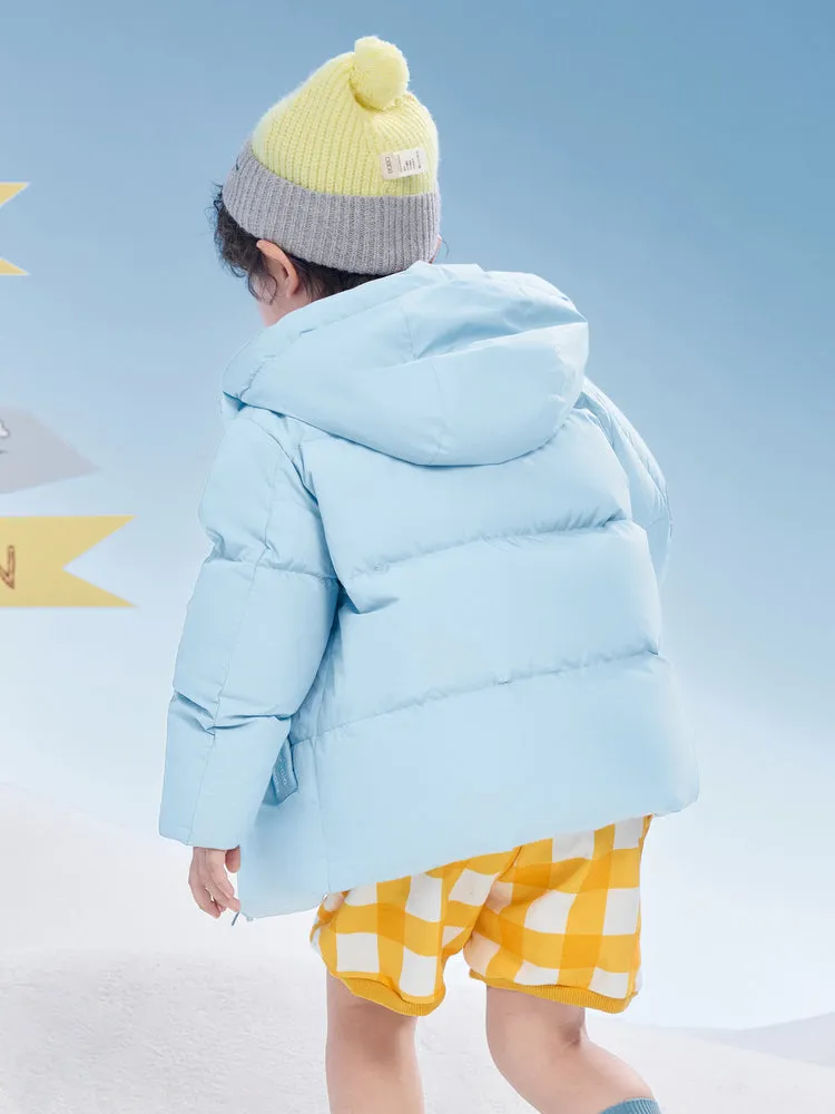Balabala Kids Zipper Hooded Down Jacket