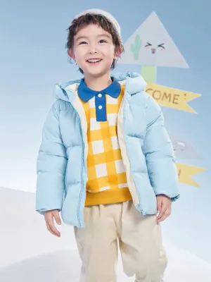Balabala Kids Zipper Hooded Down Jacket