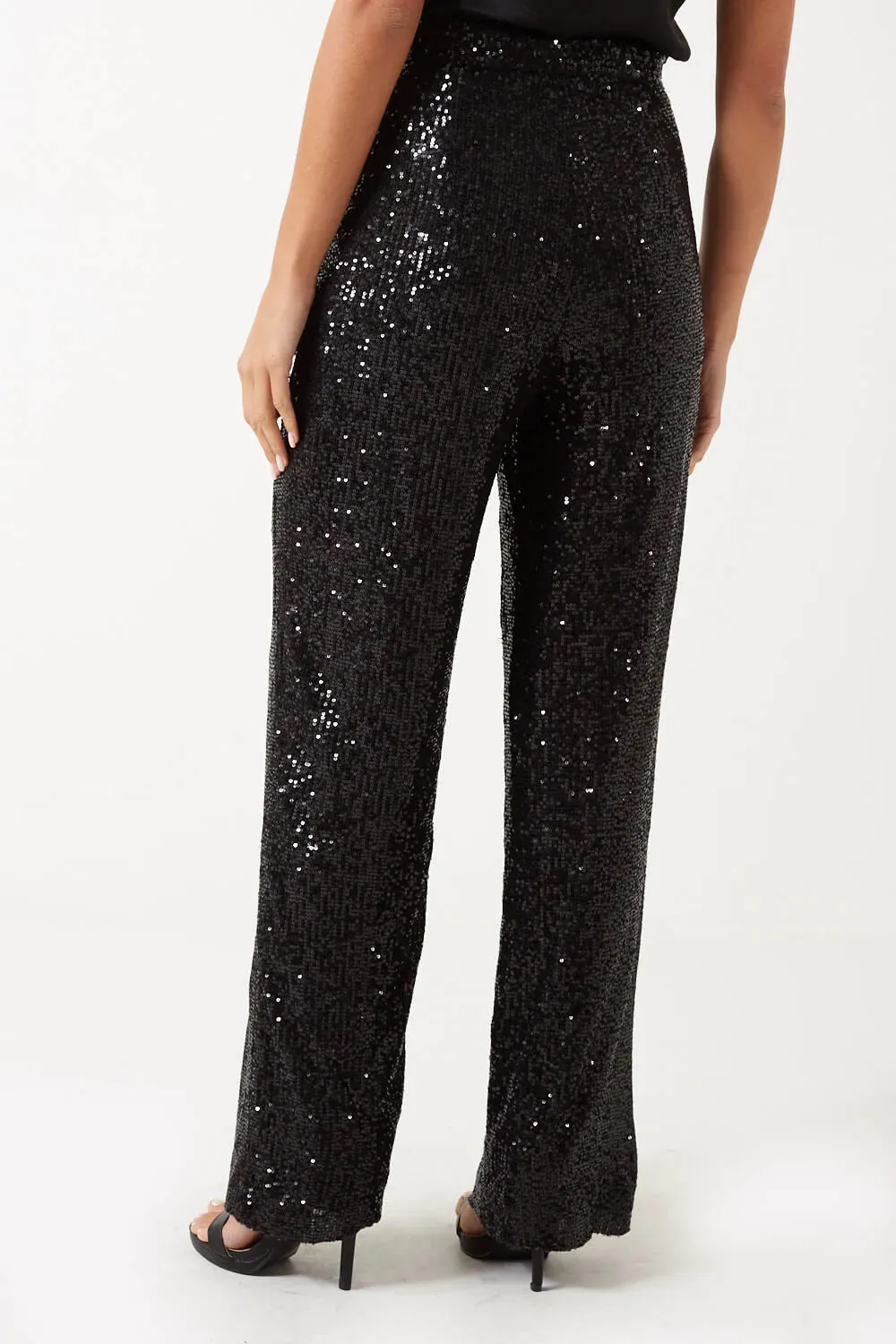 BELLE SEQUIN TROUSERS (BLACK)