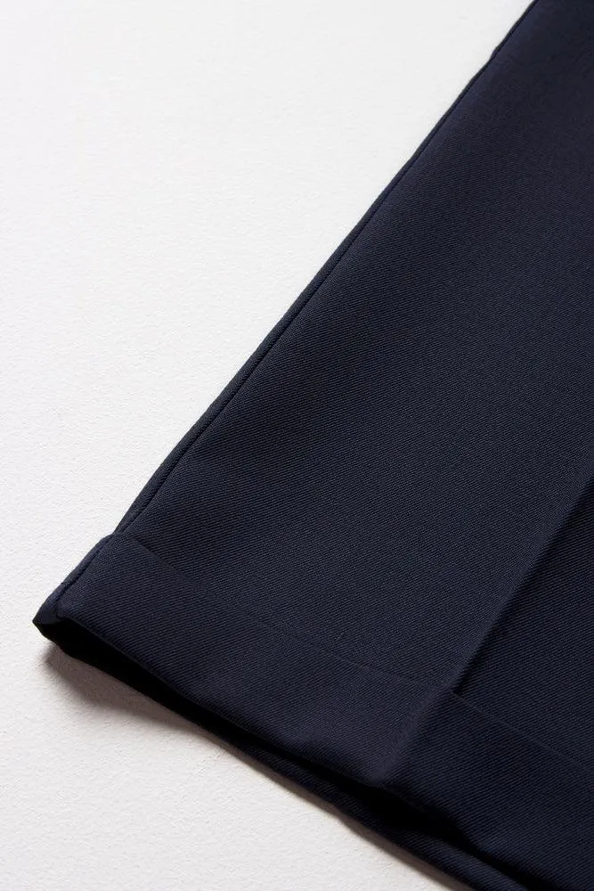 Boys School Turn Up Pants Navy