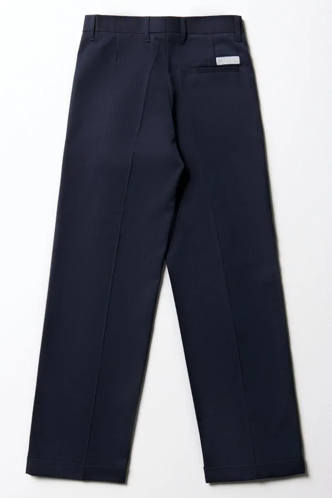 Boys School Turn Up Pants Navy