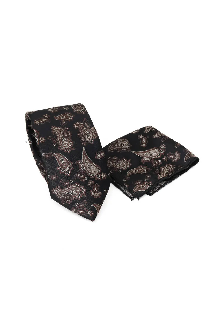 Brown Jacket, Beige Trousers, Blue Shirt, and Paisley Tie - Modern Classic Look  - Wessi