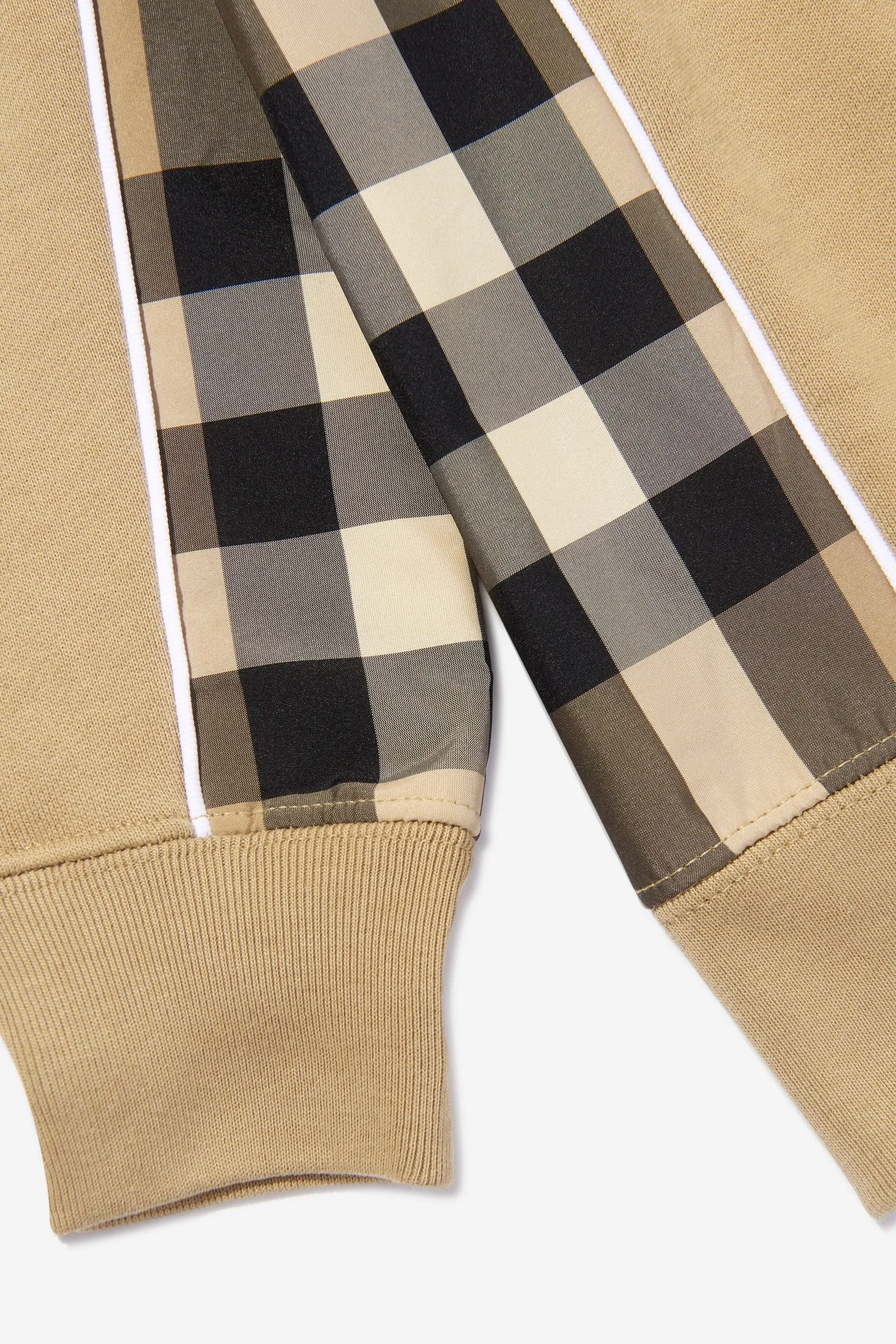 Burberry Boys Cotton Check Panel Sweatshirt