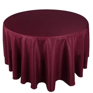 Burgundy - 120 Inch Polyester Round Tablecloths