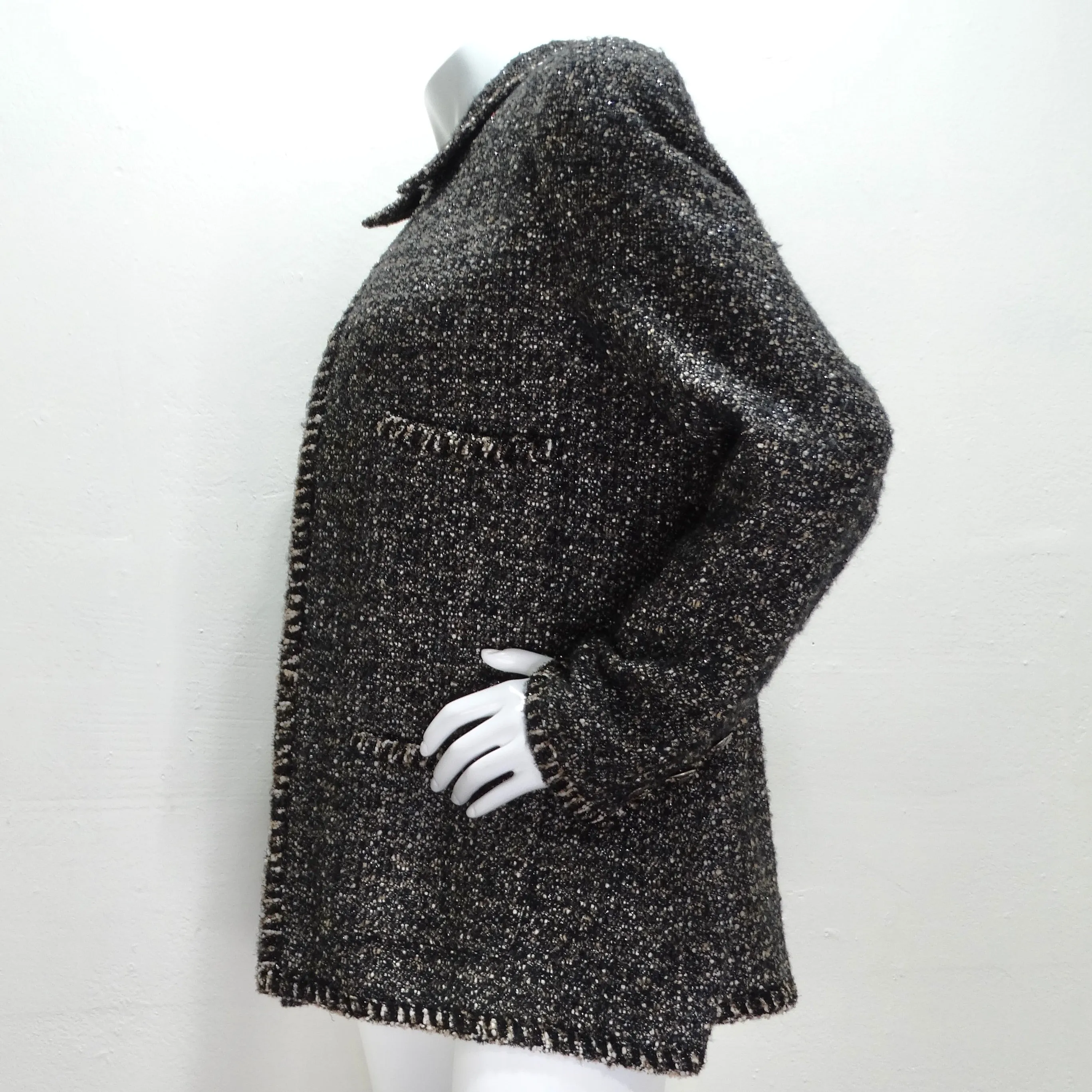 Chanel Vintage Black Tweed Blazer