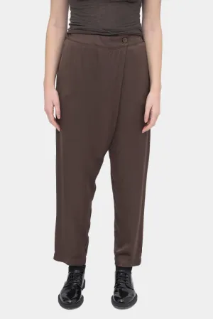 Crossed Waist Straight Leg Pants