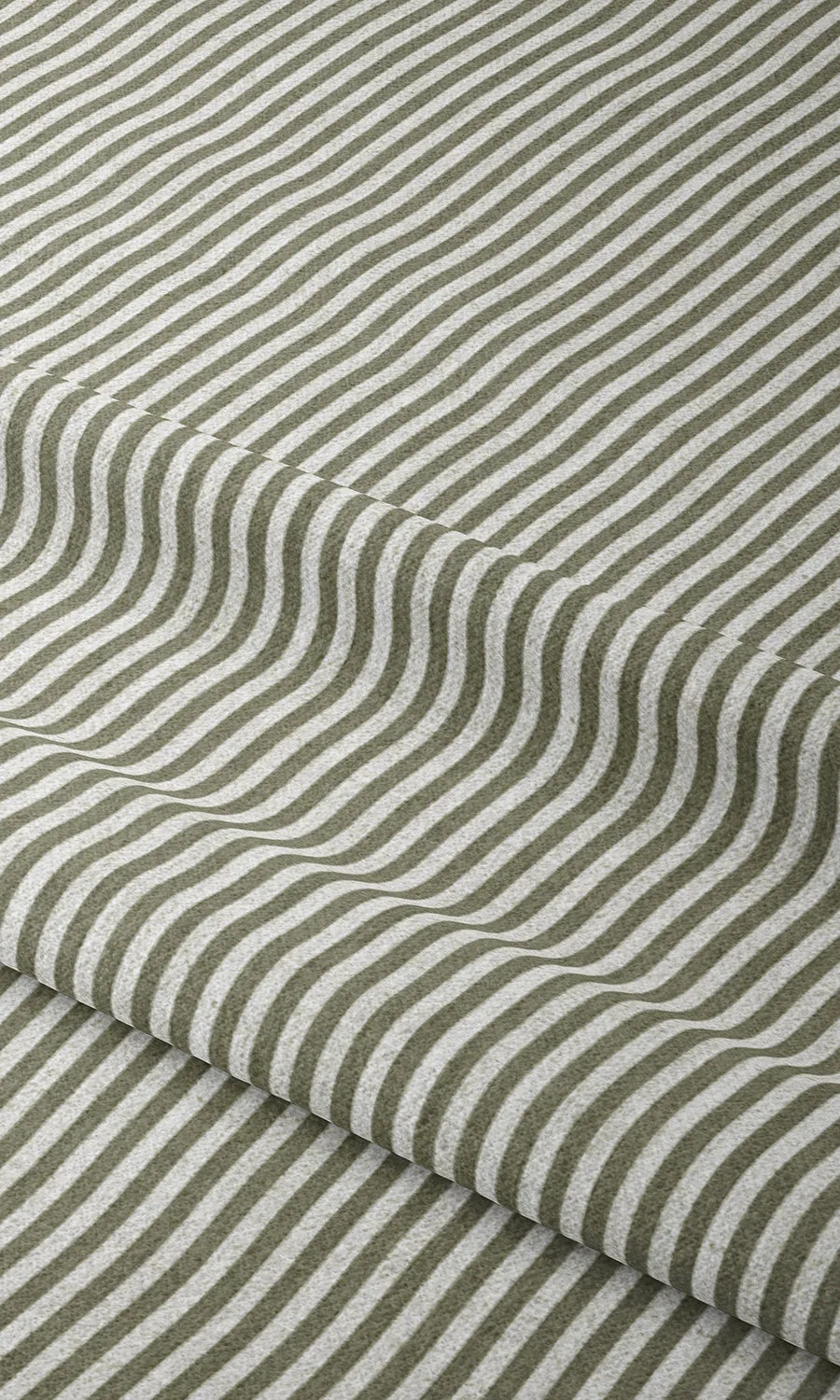 'Crowd Work' Striped Print Roman Shades (Olive Green/ White)