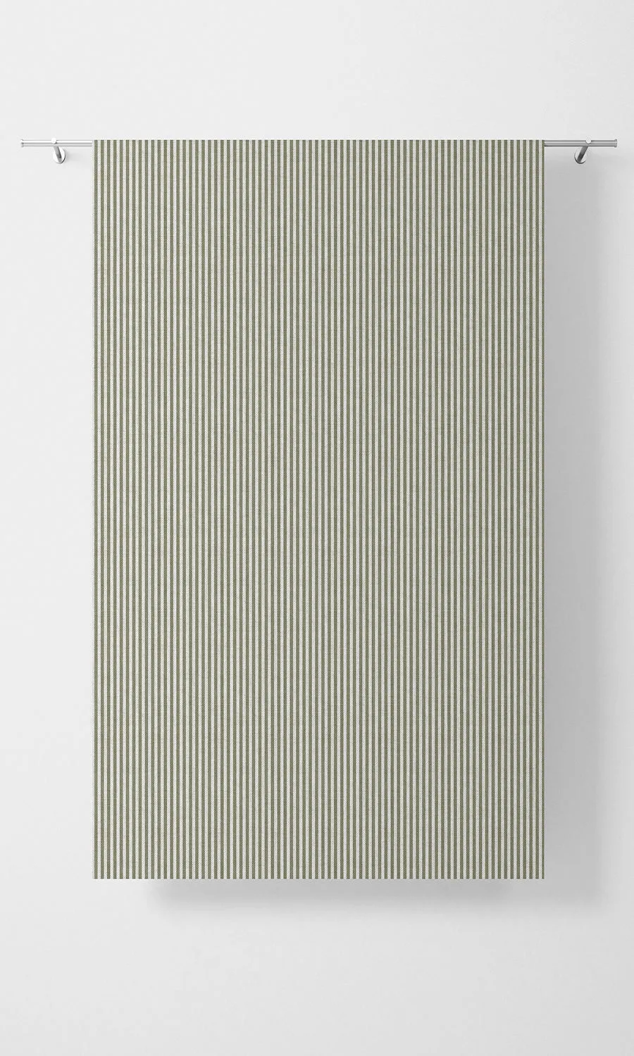 'Crowd Work' Striped Print Roman Shades (Olive Green/ White)