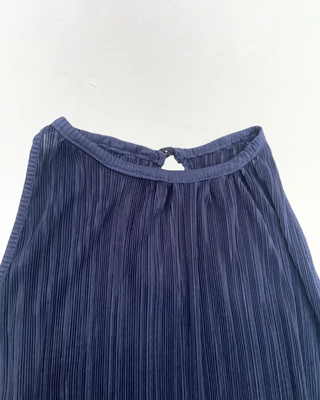 Dorothy Perkins Navy Pleated Top Size M