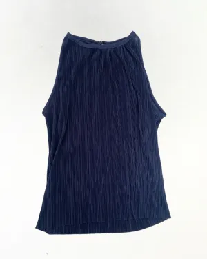 Dorothy Perkins Navy Pleated Top Size M