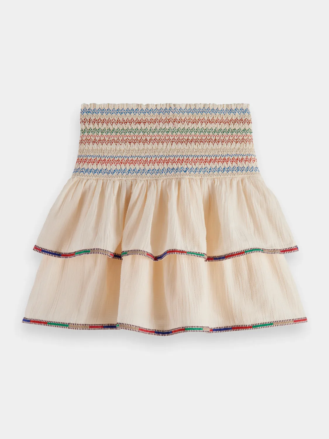 Embroidered mini skirt