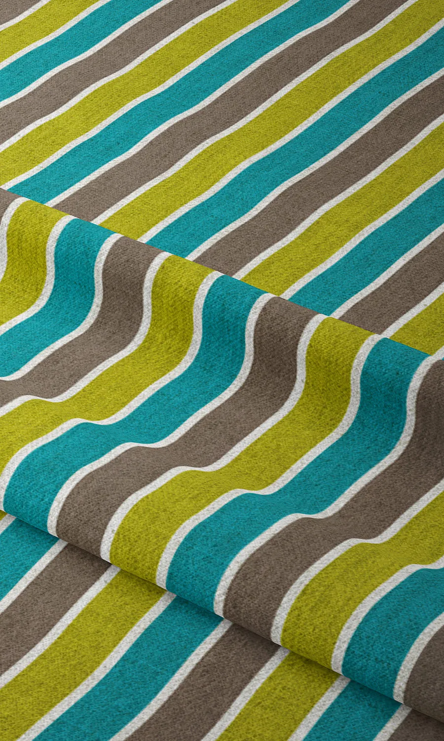 'French Riviera' Custom Striped Window Shades (Blue/ Green)