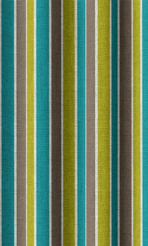 'French Riviera' Custom Striped Window Shades (Blue/ Green)