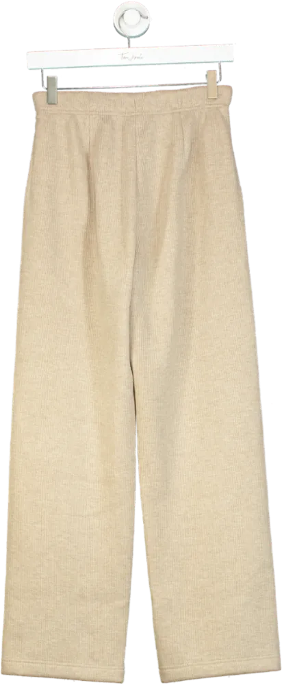 Goelia Beige Wide Leg Trousers UK 8