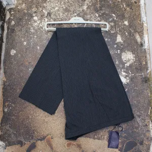 Grey Pinstripe Wool Trousers