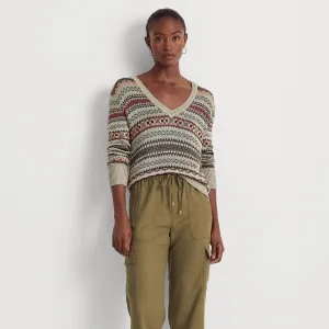 Lauren Ralph Lauren Twill Cargo Ankle Trouser in Green