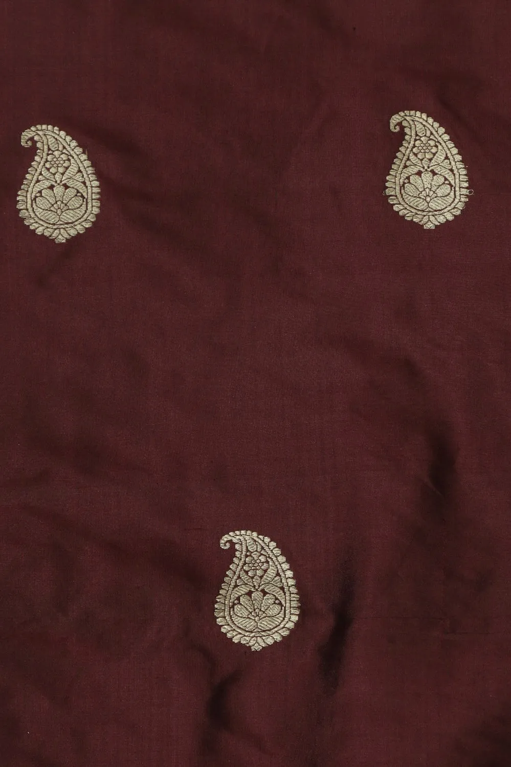 Maroon Banarasi Pure Katan Silk Kadwa Suit With Maroon Banarasi Katan Silk Dupatta