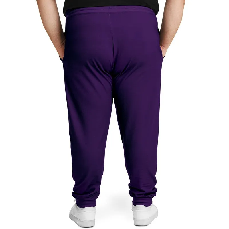 Medium Dark Violet Joggers | Unisex | with PLUS sizes | Medium Dark Pure Violet | C75M100Y0K60