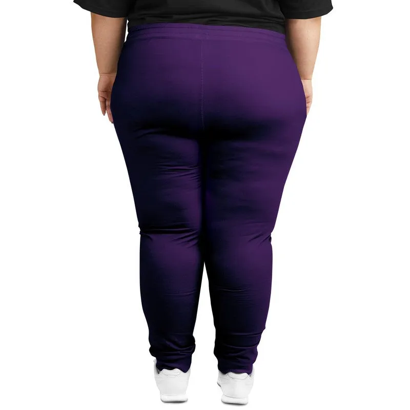 Medium Dark Violet Joggers | Unisex | with PLUS sizes | Medium Dark Pure Violet | C75M100Y0K60