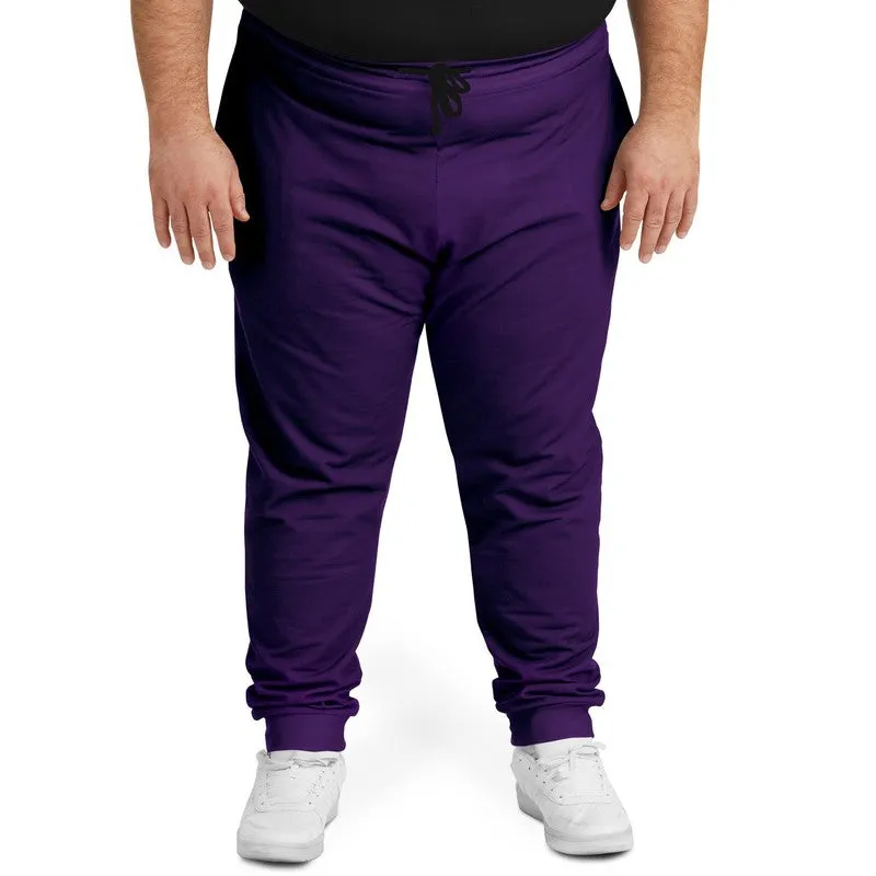 Medium Dark Violet Joggers | Unisex | with PLUS sizes | Medium Dark Pure Violet | C75M100Y0K60