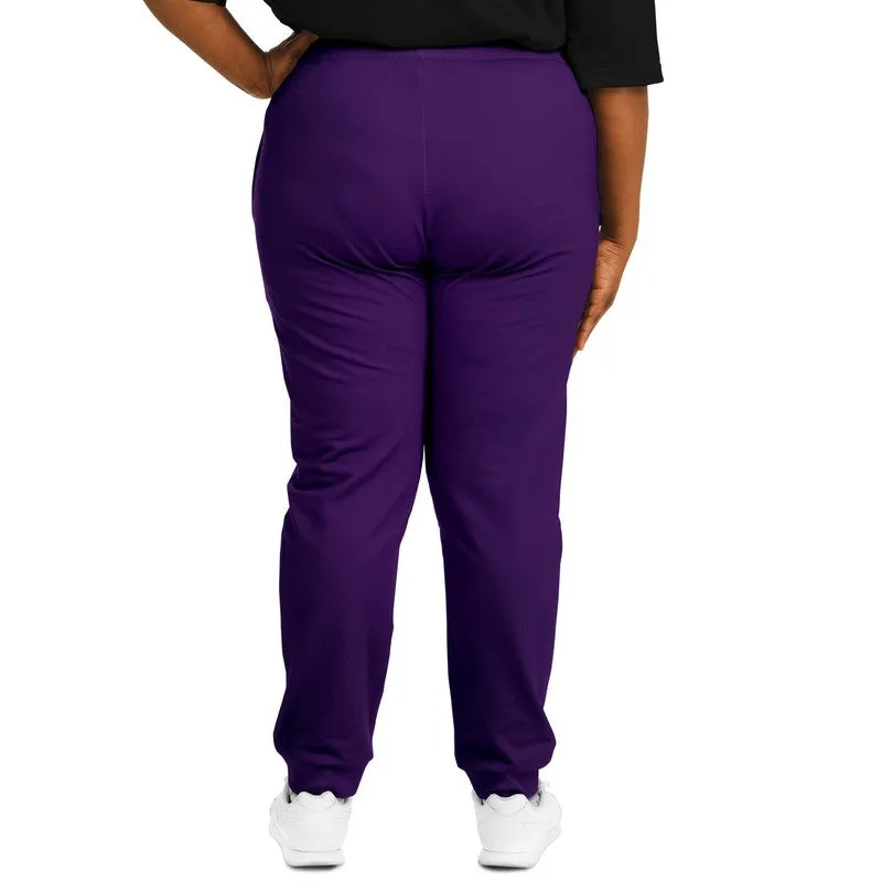 Medium Dark Violet Joggers | Unisex | with PLUS sizes | Medium Dark Pure Violet | C75M100Y0K60