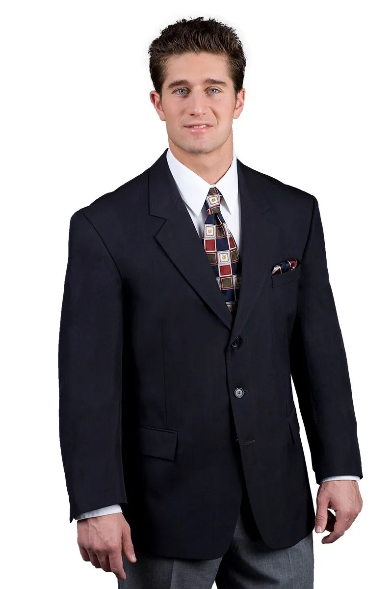 Men's Navy Easywear 3-Button Blazer