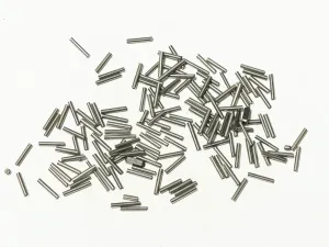 Metallic Silver Opaque Pipe / Bugle Glass Seed Beads (Wholesale)