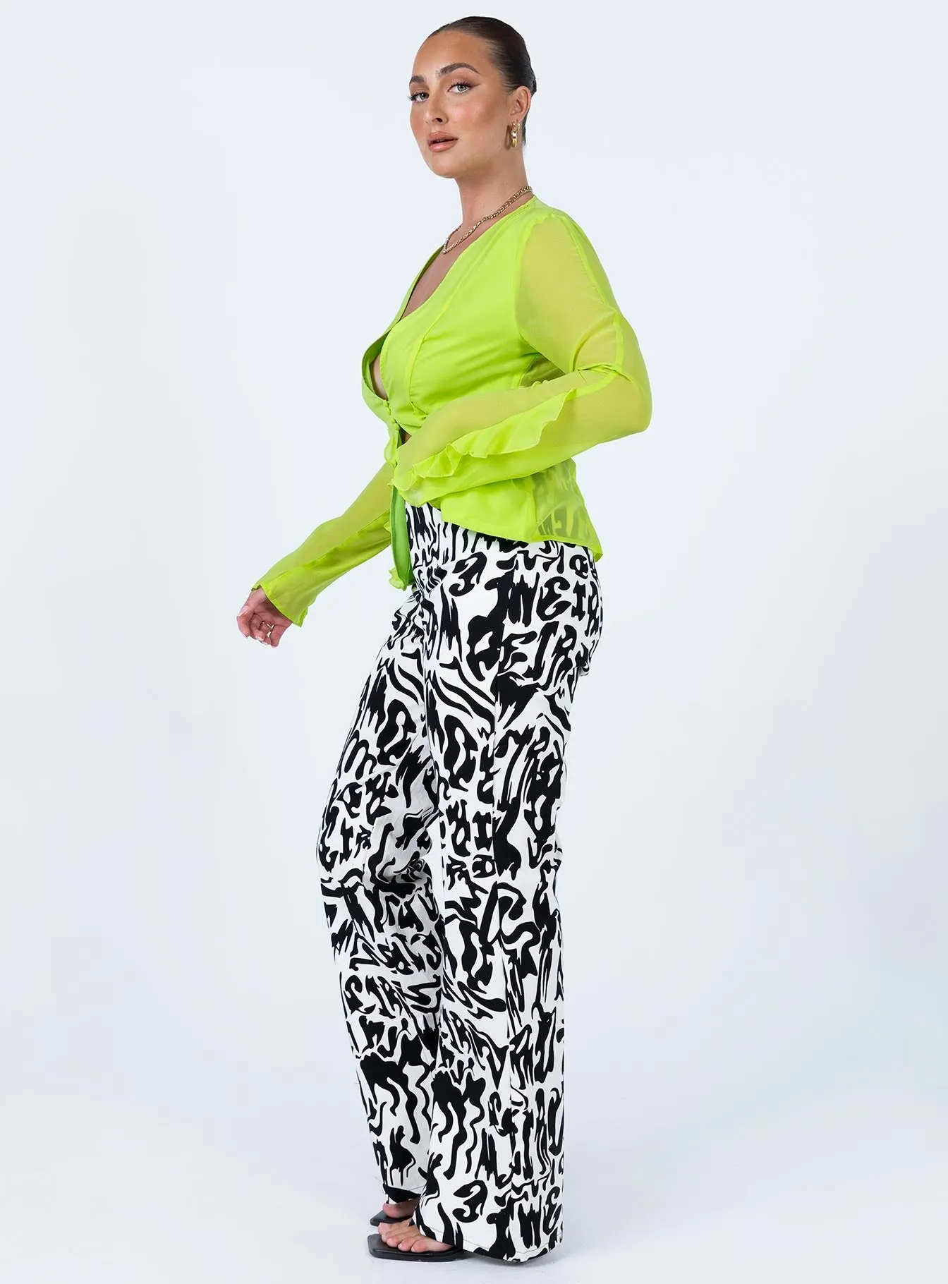 Motel Zoven Trouser Wrapped Gothic Black / White