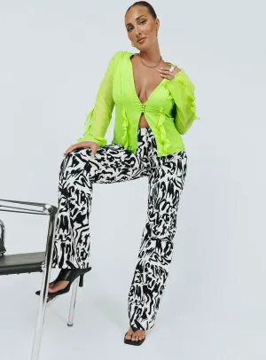 Motel Zoven Trouser Wrapped Gothic Black / White