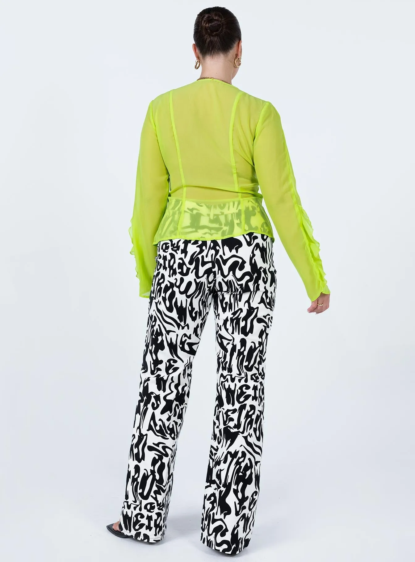 Motel Zoven Trouser Wrapped Gothic Black / White