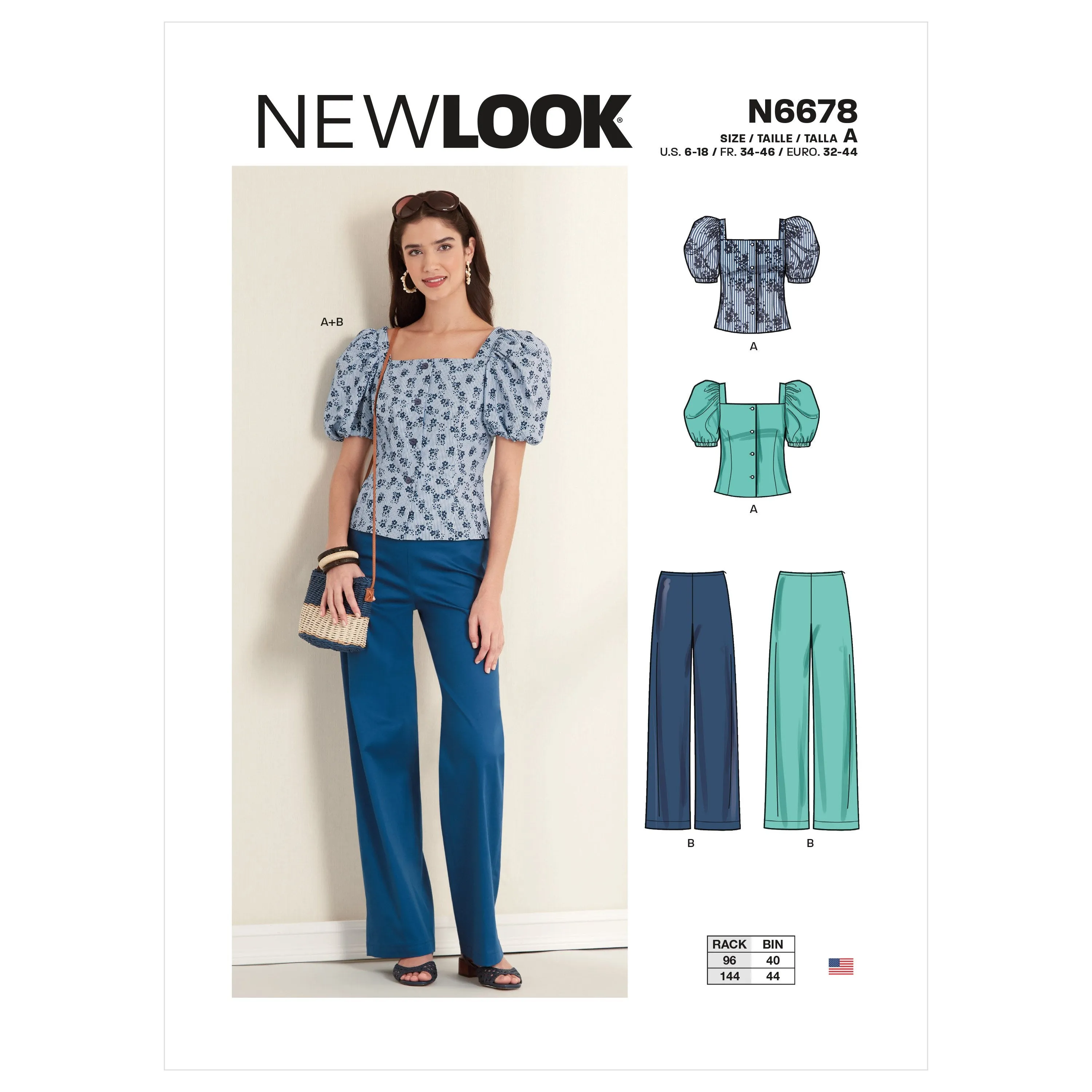 New Look Sewing Pattern 6678 Misses' Top and Trousers