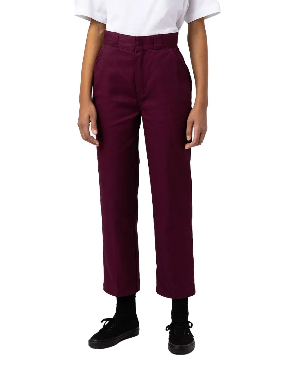 Phoenix Cropped Trousers in Grape Wine