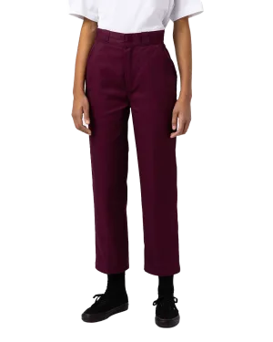 Phoenix Cropped Trousers in Grape Wine