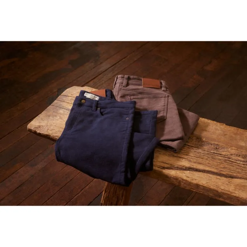 R.M.Williams Ramco Sueded Moleskin Mens Jeans - Taupe
