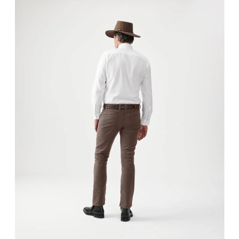 R.M.Williams Ramco Sueded Moleskin Mens Jeans - Taupe