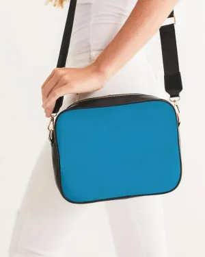Shaded Cyan Crossbody Bag | C100M0Y0K30