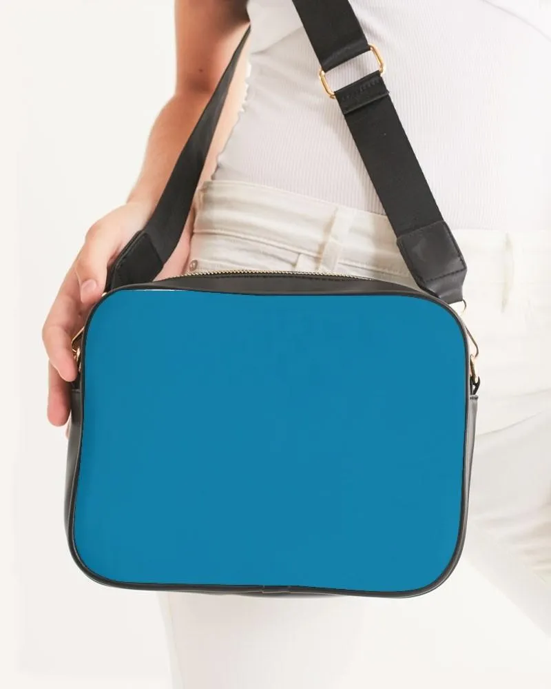 Shaded Cyan Crossbody Bag | C100M0Y0K30