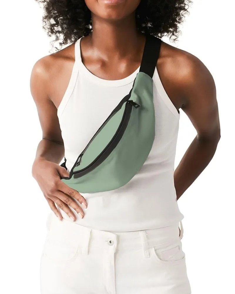 Shaded Pale Pastel Green Gray Belt Bag | C22M0Y30K30