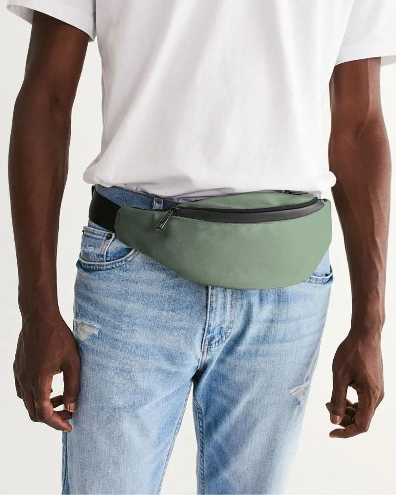 Shaded Pale Pastel Green Gray Belt Bag | C22M0Y30K30
