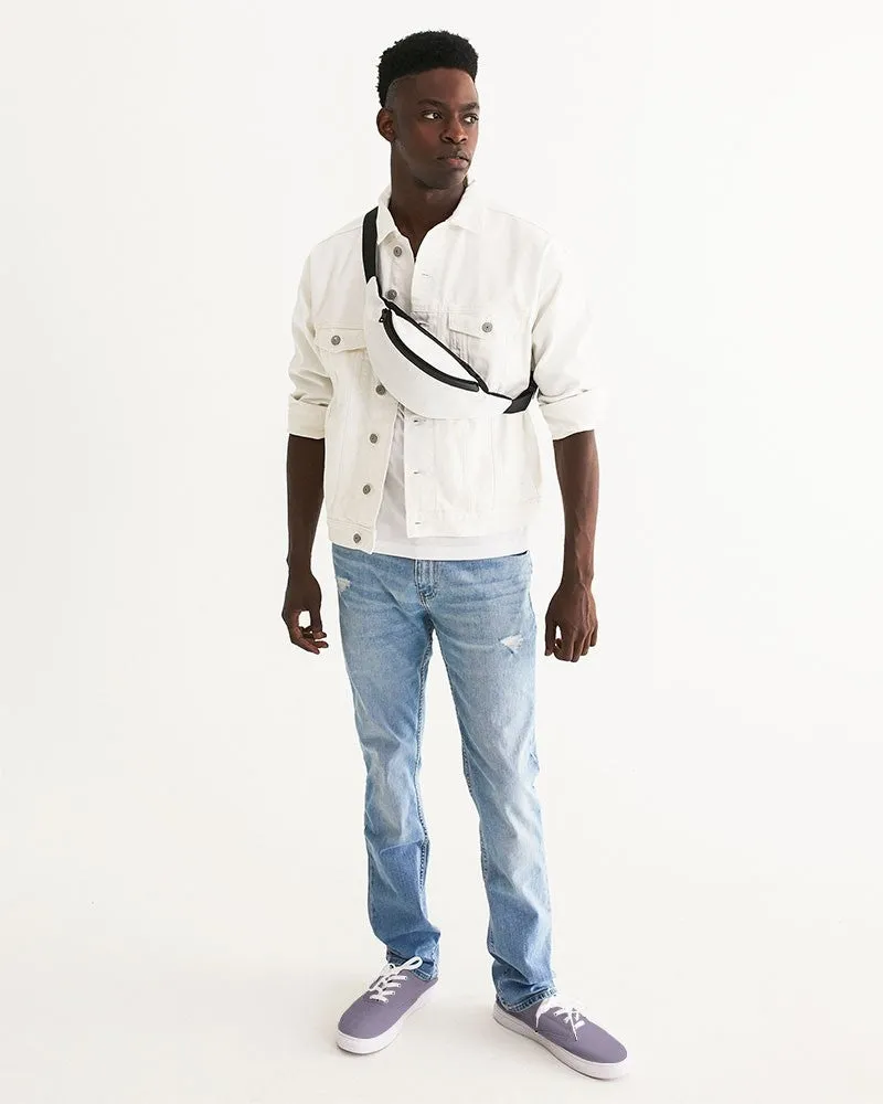 Shaded Pale Pastel Violet Gray Canvas Sneakers | Men's | C22M30Y0K30