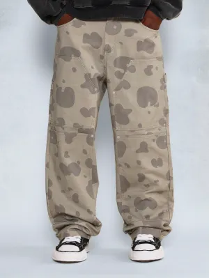 Straight Fit Printed Carpenter Jean