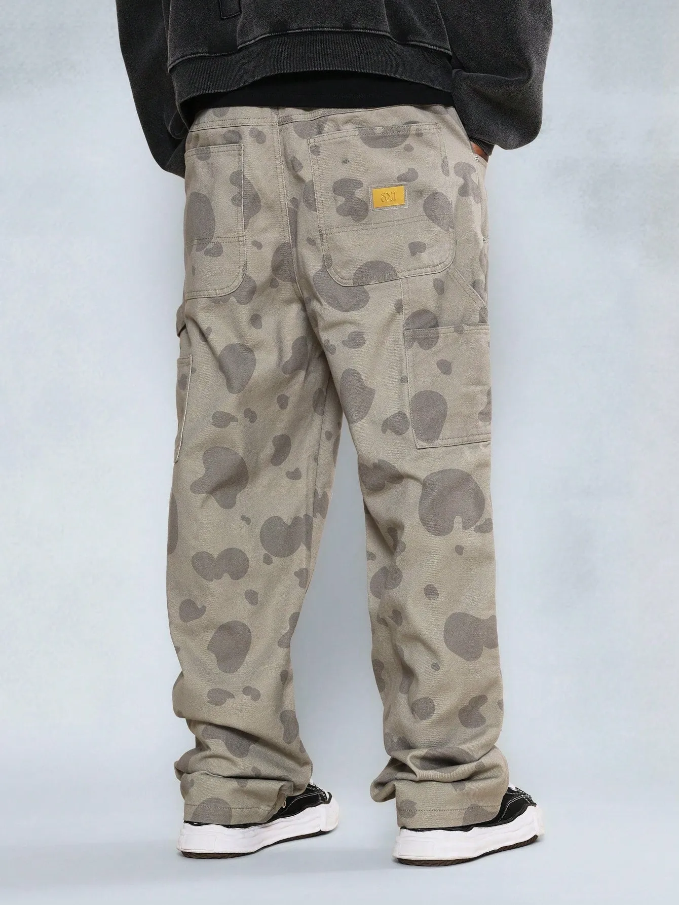 Straight Fit Printed Carpenter Jean