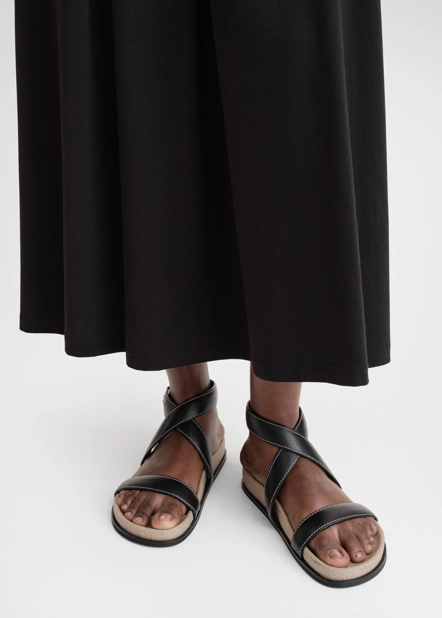 The Leather Chunky Sandal black/ecru