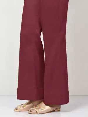 Unstitched Cambric Trouser -Maroon