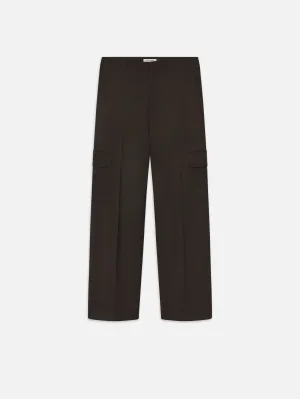 Wool Cargo Pant Trousers -- Dark Taupe